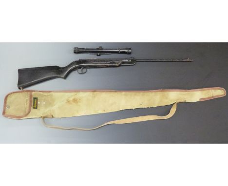 Diana Model 23 .177 air rifle with scope and sleeve