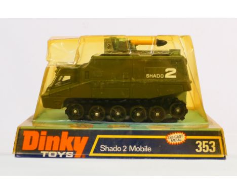 Dinky Toys - A boxed Dinky Toys #353 SHADO 2 Mobile. The model in green, with green ribbed roof and green textured missile ba