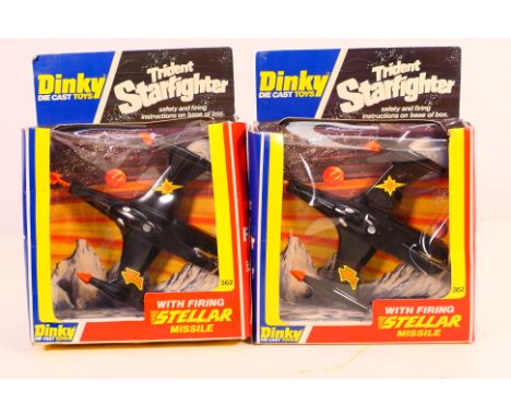 Dinky Toys - A boxed pair of Dinky Toys #362 Trident Star Fighters. The models appear to be in Mint condition, housed within 