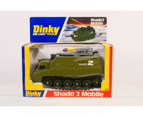 Dinky Toys - A boxed Dinky Toys #353 SHADO 2 Mobile. The model in green, with green ribbed roof and green textured missile ba