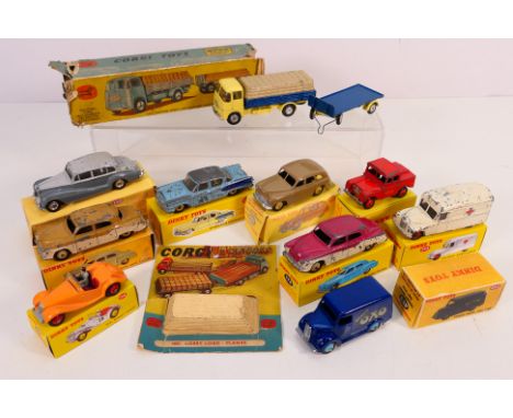 Dinky Toys - Corgi Toys - A boxed collection of vintage playworn and some restored diecast model vehicles. Lot includes Corgi