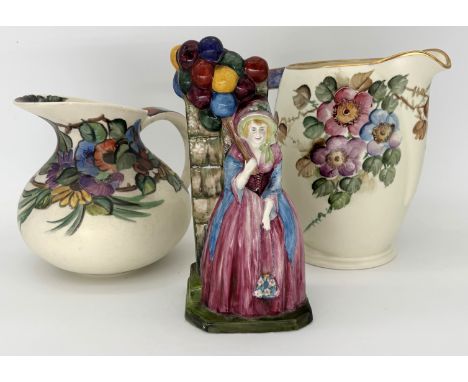A collection of JF Henderson ceramics, to include, a Carlton Ware jug, 20cm, another jug, a spill vase with a balloon lady da