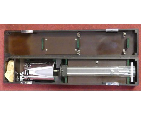 A 20th century cased instrument, possibly a thermometer