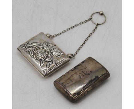 A George V silver snuff box of rectangular shape, London 1910, maker Samson Morden &amp; Co, 1.8oz troy, together with a Geor