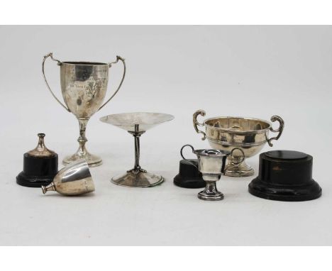 A George VI silver trophy in the form of a miniature tazza, inscribed "For the Burr Hill Junior Open Meeting 1949", London 19