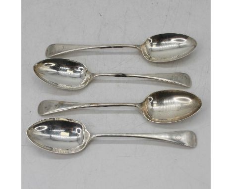 A set of four George VI silver serving spoons in the Old English pattern, Sheffield 1939, maker Cooper Brothers &amp; Sons, 1