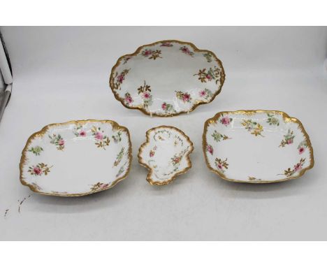 Sold at Auction: Two Limoges porcelain & gold Swan Condiment Pots with  Spoons