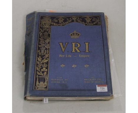 Queen Victoria - Her Life &amp; Empire by The Marquis of Lorne, folio containing various periodicals with coloured plates pub