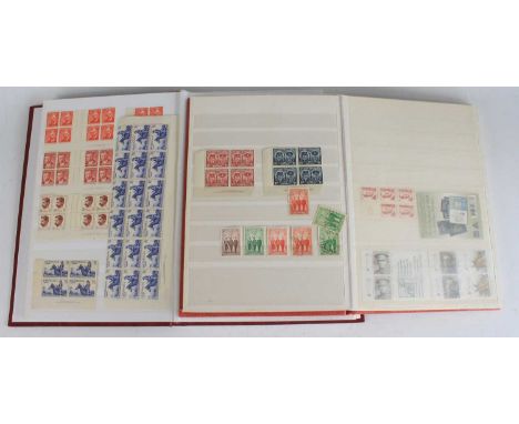 Australia, a collection of stamps to include 1945 2 1/2 and 5 1/2d blocks of four, Australian Legends Lost Anzacs 45c block o