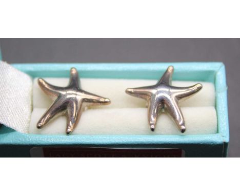 A pair of Tiffany &amp; Co silver starfish ear studs by Else Peretti