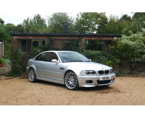 UK-supplied, right-hand drive E46 M3 in Titanium Silver, 6-speed manual gearbox and just over 34,000 miles. BMW’s third-gener