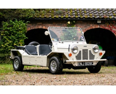 Unleash your spirit of adventure with this Longbridge-built Mini Moke. Offered without reserve. The Mini Moke was designed by
