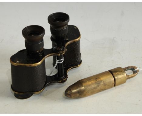 Militaria - a pair of World War One British Army issue field binoculars, by A. Kershaw &amp; Son Ltd., Leeds, dated 1918; a b