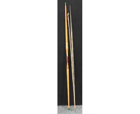 Tribal Art - a Papua New Guinea tribesman's bow; a Slazengers of London archery bow (2)