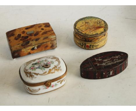 A 19th century snuff box; three others similar (4)