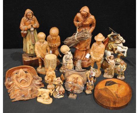 Treen - a vintage Anri Juan Ferrandiz figure, Art 55211, The Quintet;  others Holz Kunst, Ulrich Bernadi, Dolfi, Lepi, Bavari