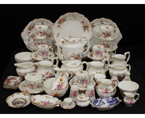 Royal Crown Derby Posies part tea and coffee service comprising coffee pot, bachelor's teapot, cups, saucers, jugs, etc