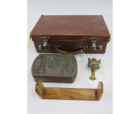 Early 20th century Bourneville Cocoa Art Nouveau tin&nbsp;with Art Nouveau decoration, hammered copper effect sides and ename