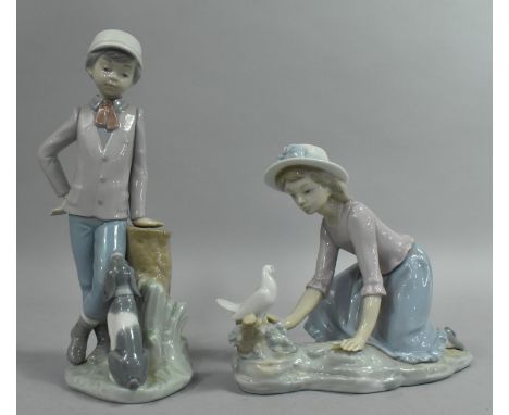 Two Nao Figures, Girl and Boy 