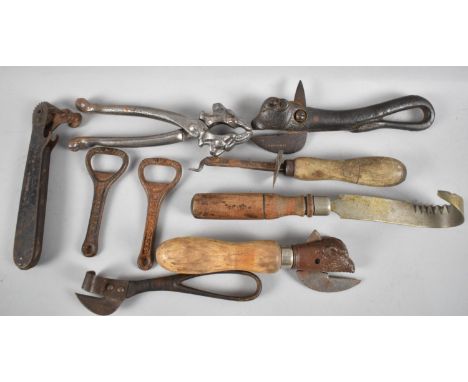 A Collection of Vintage Bully Beef Can Openers, Nut Crackers Etc 