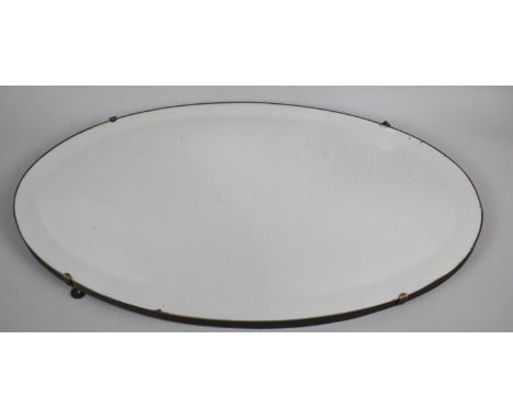 A Vintage Oval Bevel Edge Wall Mirror, 55x33cm 
