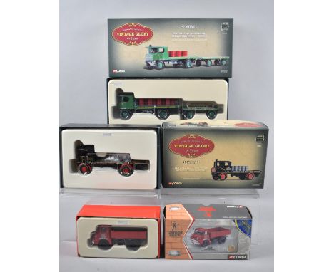 Two Boxed Corgi Vintage Glory of Steam Wagons together with a Corgi London Brick Limited Edition Tipper 