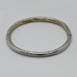 1 Damenarmreif WG 18ct. gedrehte Optik