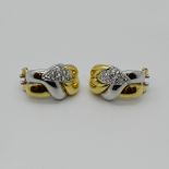 1 Paar Ohrsteckerclips GG/WG 18ct.