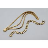 2 Armbänder GG/WG/RG je 18ct.