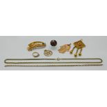 1 Ring/1 Kette je GG 18ct. z.T. mit Diamanten,