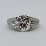 1 Damenring lt. Schiene wohl ca. 3,5ct., ungest./wohl WG 18ct.,