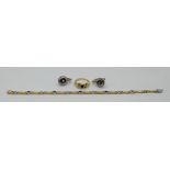 3 Teile Schmuck GG/WG je 18ct.,