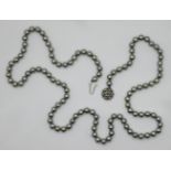 1 graue Modeperlenkette