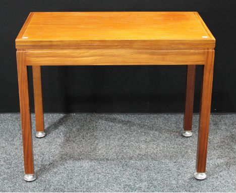 A retro mid-late 20th century card table, Hubbinet Ltd, military broad arrow mark, c.1970