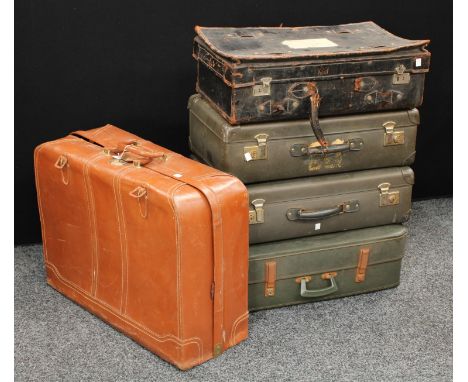 Vintage Luggage - suitcases, various (5)