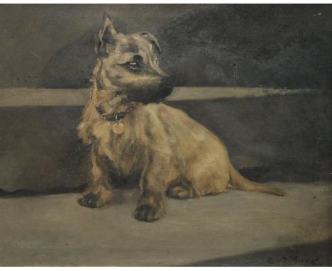 Chris McGregor (Scottish School, early 20th century)Dog Study, Portrait of a Terriersigned, oil on canvas, 40cm x 50cm 