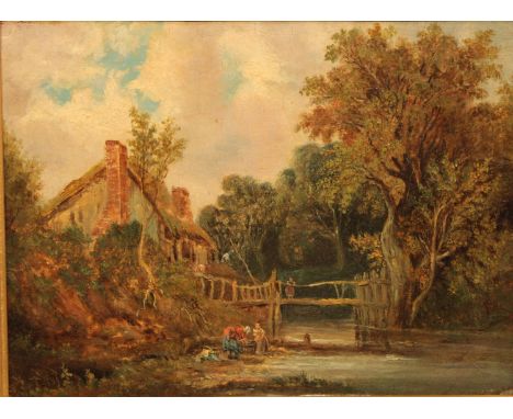 Attributed to James Stark (Norwich School, 1794-1859)Rural Lifeinscribed plaque, oil on panel, 22cm x 29.5cm 