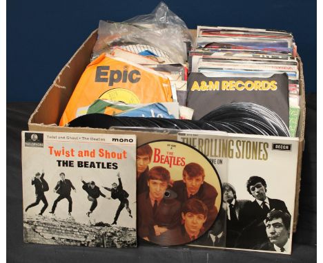 Vinyl Records - 7" singles including The Beatles - Love Me Do (20th Anniversary Picture Disc) RP 4949;  Twist and Shout - GEP