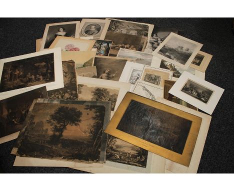 An interesting collection of prints and engravings, various subjects, portraits, landscape, 'Old Master', etc, 18th century a