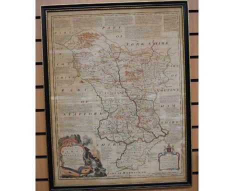 A map of Derbyshire, dated 1758 and published by R Sayer, map by Eman Bowen