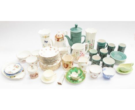 Collection of Staffordshire tea and china wares, including Aynsley, early Royal Albert including Hamilton, Japanese Geisha gi