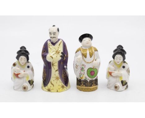 Royal Worcester candle snuffers comprising Limited Edition 'Samurai' 92/250 from The Connaught Collection, 'Mandarin' from Th