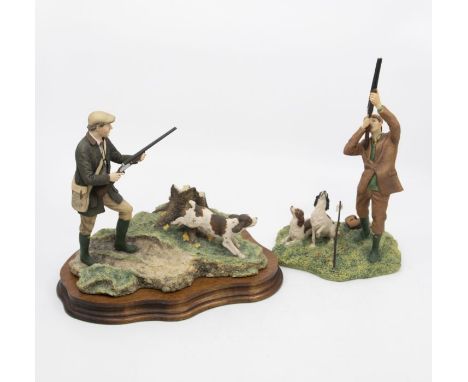 A Border Fine Arts figure of a game hunting scene with spaniel with another country hunting gent