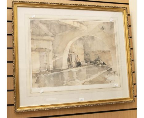 A large Russel Flint print, of ladies bathing, 50 x 70cm, stamped and numbered