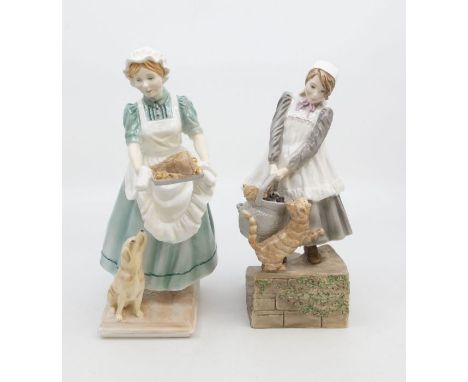 Two Royal Worcester Upstairs Downstairs models to include: Cook and The Scullery Maid, both signed with artist's initials (2)