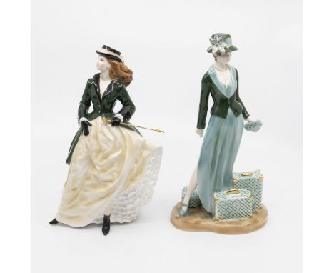 Two Royal Worcester lady figures one with box and cert, Penelope and Royal EnclosureCR; no chips or cracks present