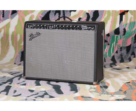 A 1992 Fender Twin Reverb guitar amplifier, serial number 'AC****47', with a black Tolex-covered body and silver grille cloth
