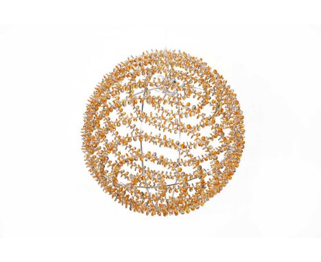 A 'Hellbob 50' pendant light, designed in 2004 by Clarissa Dorn and Roel Haagmans for Windfall, the ceiling rose with three s
