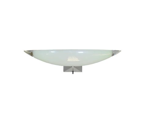 An Italian 'New Flu' wall sconce, designed in 2004 by Giusto Toso for Barovier &amp; Toso, the boat-shaped sconce finished in