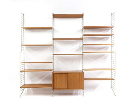 A Swedish 'String' wall unit,  1960s, originally designed in 1949 by Nils 'Nisse' and Kajsa Strinning for Swedish publishing 